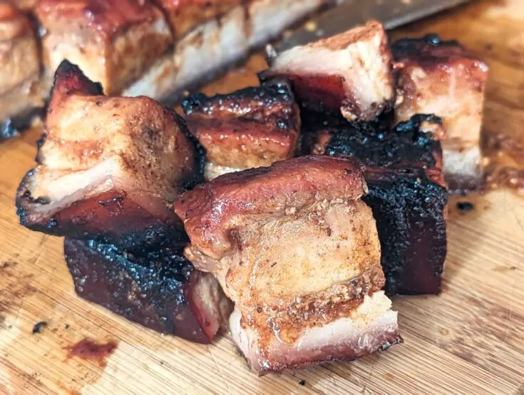 Smoked Crispy Pork Belly Burnt Ends