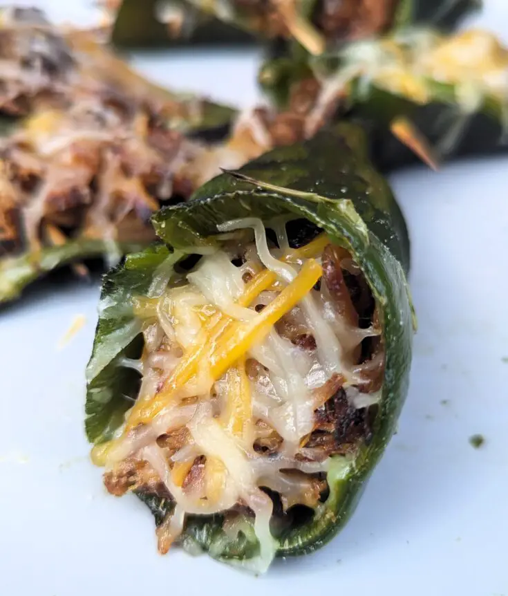 Stuffed Poblano Peppers, With Leftover Smoked Pulled Pork